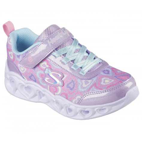Zapatilla Niña Heart Lights Boogie Love Morado Skechers-4