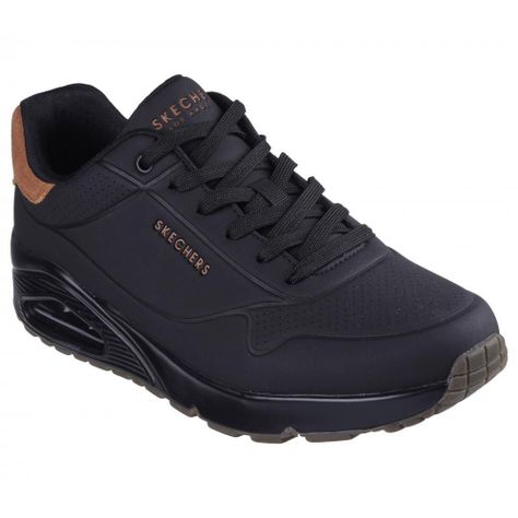 Zapatilla Hombre Uno Suited On Air Negro Skechers-4