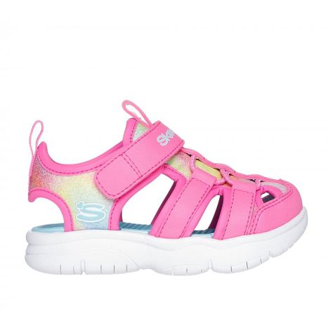 Sandalia Niña Flex Splash Daylight Shimmer Rosado Skechers-0
