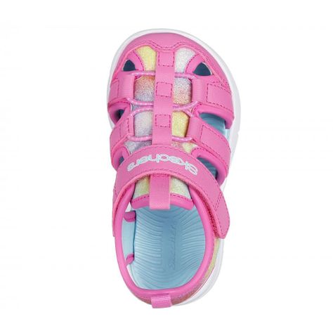 Sandalia Niña Flex Splash Daylight Shimmer Rosado Skechers-1