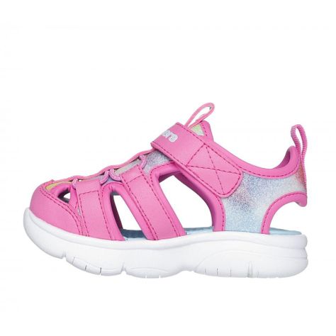 Sandalia Niña Flex Splash Daylight Shimmer Rosado Skechers-3