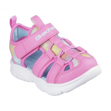 Sandalia Niña Flex Splash Daylight Shimmer Rosado Skechers-4