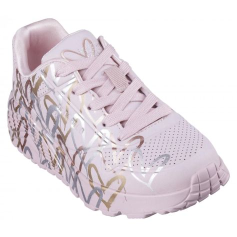 Zapatilla Niña Uno Lite Metallic Love Morado Skechers-4
