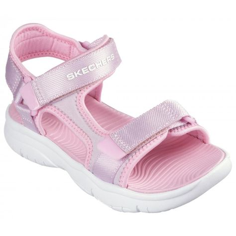 Sandalia Niña Flex Splash Rosado Skechers-4