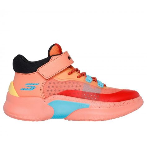 Zapatilla Niño Skx Court Hype HooperHero Naranja Skechers-0