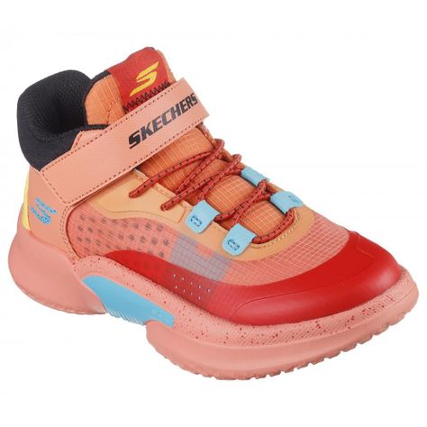 Zapatilla Niño Skx Court Hype HooperHero Naranja Skechers-4