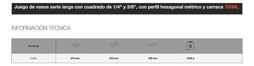 Juego De 53 Herramientas Dados 3/8 Y Puntas 1/4 S330l Bahco-4