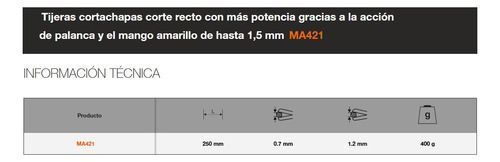 Tijera Cortar Lata Hojalatera Cortachapa Recta Ma421 Bahco-6