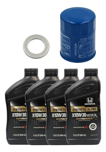 Pack Filtro Aceite + Golilla + 4 Aceite 10w30 Honda Original-0