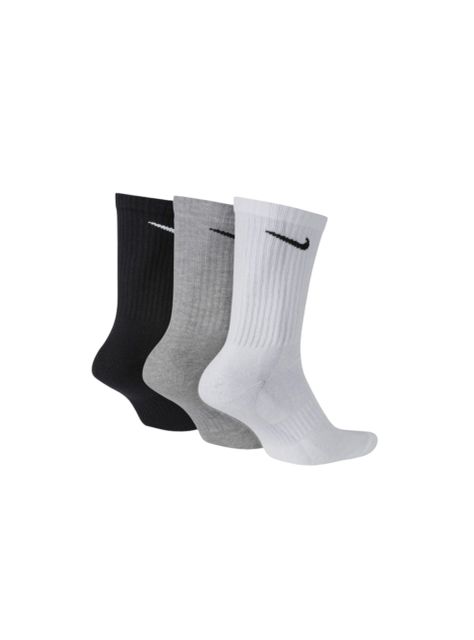 Tripack Calcetines Nike Everyday Cushioned Training Gris Blanco Negro-1