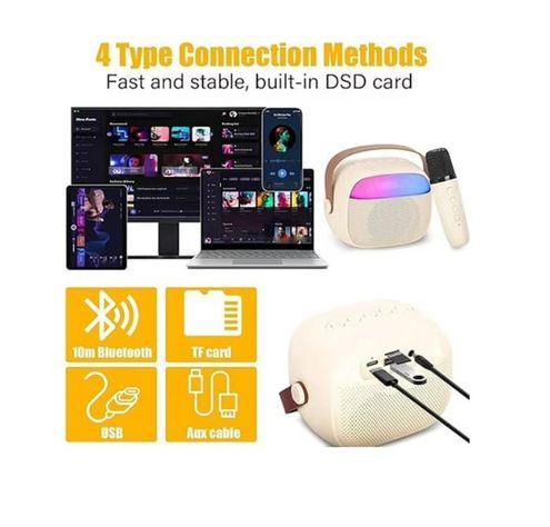 Parlante Bluetooth Con Luz Y 1 Microfono-2