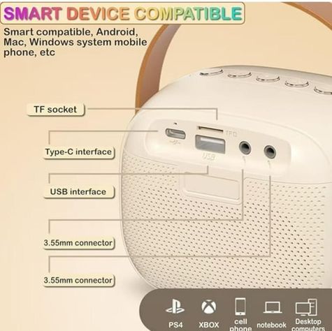 Parlante Bluetooth Con Luz Y 1 Microfono-3