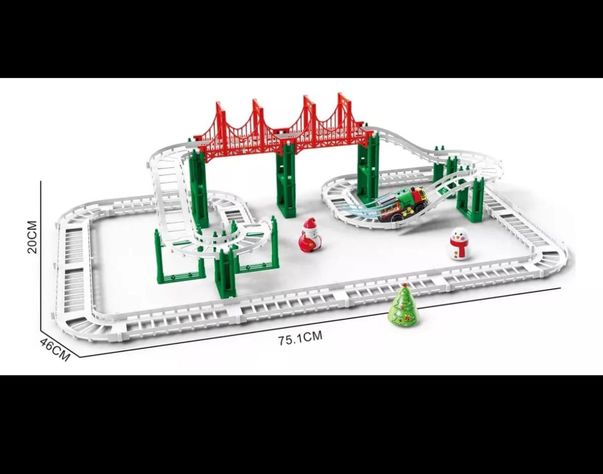 Tren Navideño Pista De Tren 61 Piezas-3