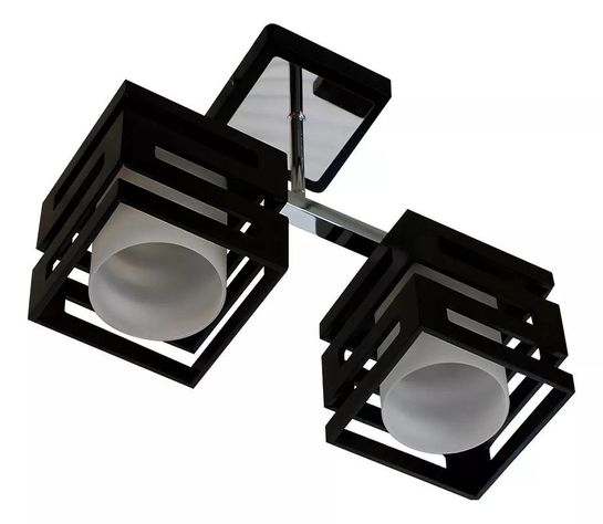 Lampara Aplique Techo Madera Doble Modelo CONI - Dekora-1