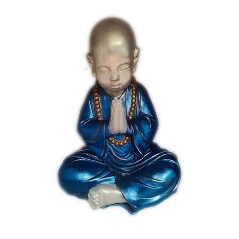 FIGURA DECORATIVA BUDA SABIO 55 CM AZUL-0