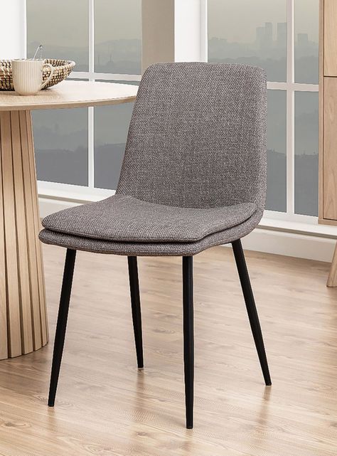 Silla De Comedor Fredda Gris Set De 4 Unidades-1