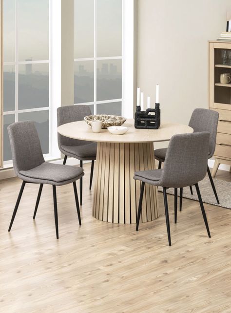 Silla De Comedor Fredda Gris Set De 4 Unidades-2