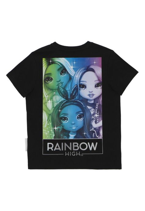 POLERA MANGA CORTA RAINBOW HIGH NEGRO-0