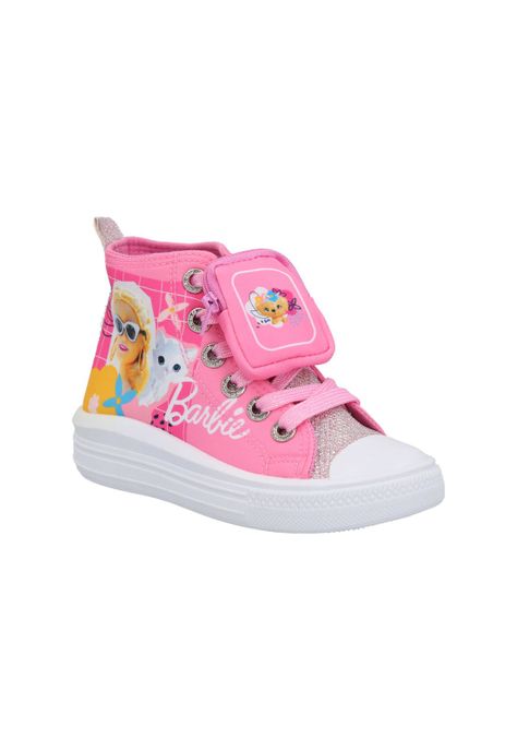  ZAPATILLA LONA ALTA BARBIE ROSADO-1