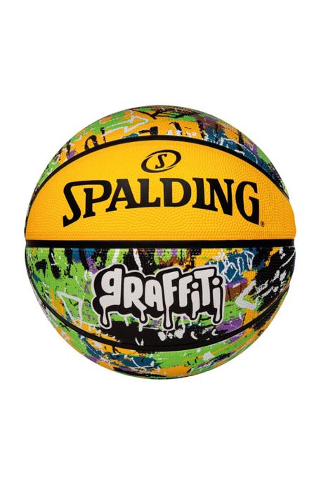 Balón de Básquetbol Graffiti Series Tamaño 7 Verde Amarillo-0