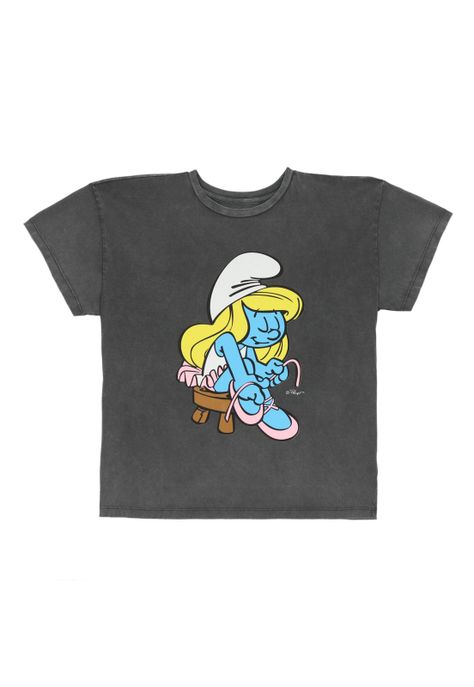 POLERA MANGA CORTA PITUFOS ACERO-0