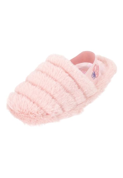Pantufla Barbie con talón elasticado-0