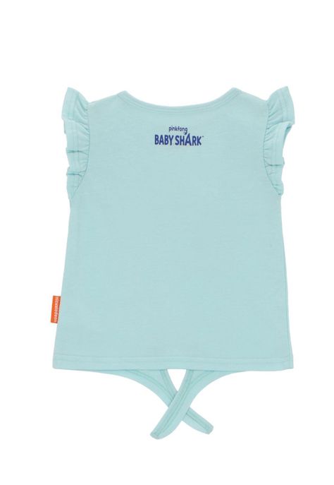  Polera Manga Corta Baby Shark Celeste Con Nudo-1
