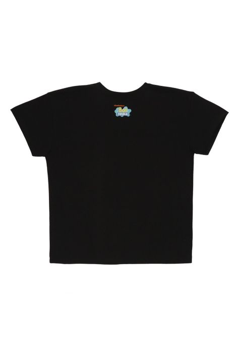 POLERA MANGA CORTA BOB ESPONJA NEGRO-0