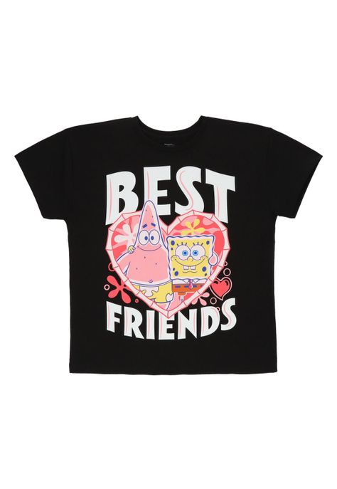 POLERA MANGA CORTA BOB ESPONJA NEGRO-1