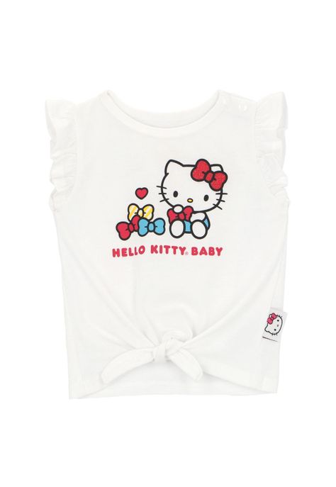 Polera Bebé Con vuelos HELLO KITTY Blanco-0