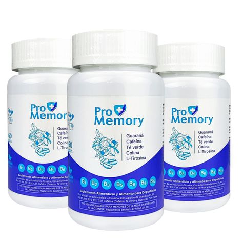 PRO MEMORY (MEMORIA, ENFOQUE Y ENERGÍA)  X 3 FRASCOS-0