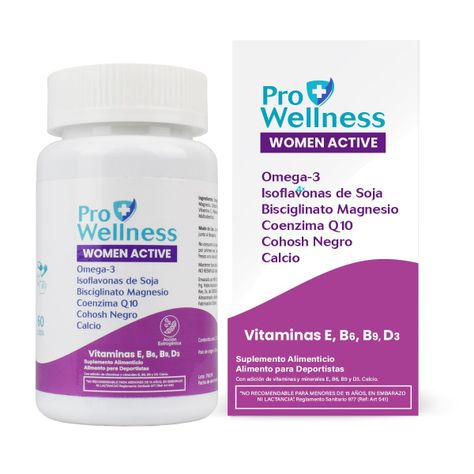 PRO WELLNESS WOMEN ACTIVE, EQUILIBIRIO HORMONAL,  60 CAPSULAS-0