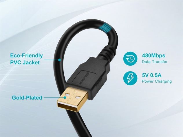 Cable USB A a miniB - Premium - 6Ft 1.82mts-2