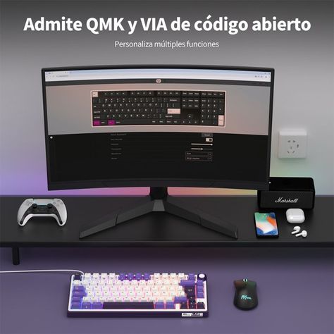 Teclado Mecánico Español 75% RK R75 Blackberry - Royal Kludge-5