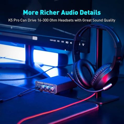 Amplificador de Audífonos HiFi 1000mW - Fosi Audio K5 Pro-5