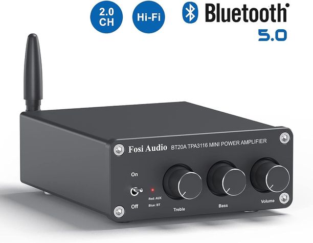 Amplificador Bluetooth 5.0 Clase D 2x100W - Fosi Audio BT20A-2