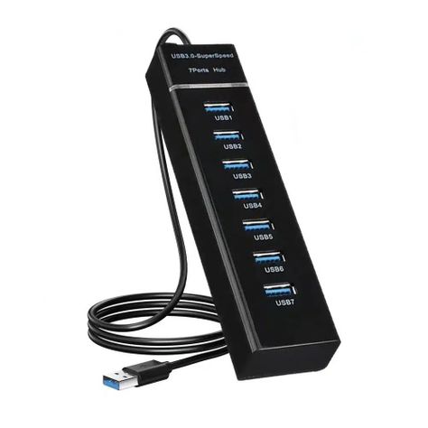 Hub USB 3.0 de 7 Puertos y Cable Largo de 120cm-0