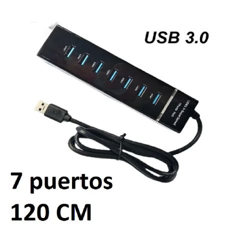 Hub USB 3.0 de 7 Puertos y Cable Largo de 120cm-4