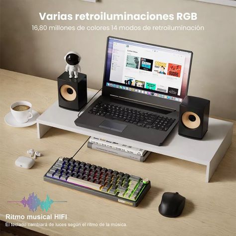 Teclado Mecánico Español 65% RK R65 Phantom   - Royal Kludge-1
