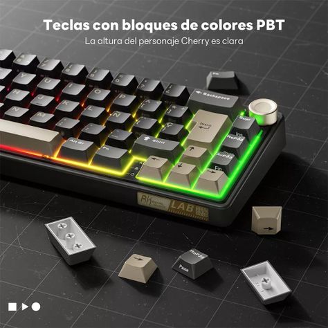 Teclado Mecánico Español 65% RK R65 Phantom   - Royal Kludge-3
