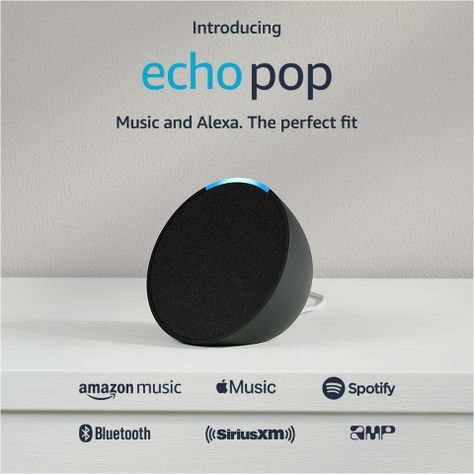 Amazon Echo Pop con Asistente de Voz Alexa - Charcoal-5