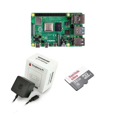 Kit Raspberry Pi 4 de 4GB RAM Con Memoria Y Transformador-0
