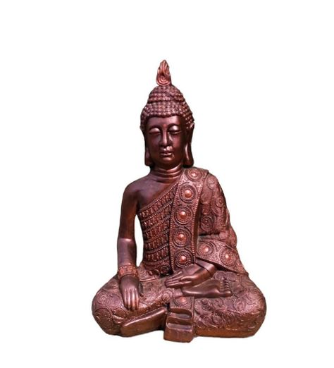 Buda Meditación Mudra Bhumisparsha cobre 50 cm-0