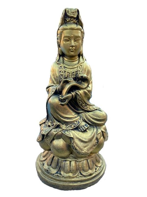 Figura Madre Guan Yin Golden 55 cm-0