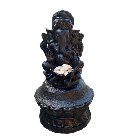Figura Ganesha Portavela Black  44 cm-0