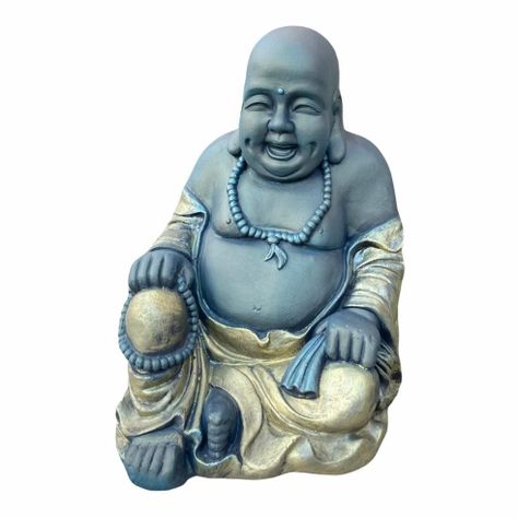 Buda de la Fortuna Blue/Gold  44 cm-0