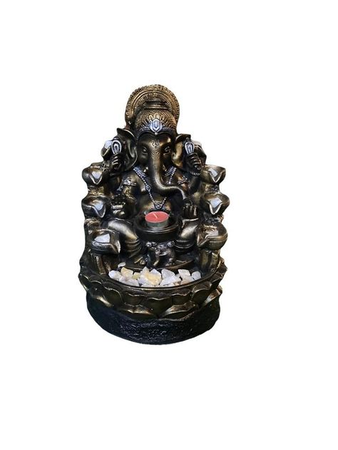 Ganesha Sobre Pileta Cuarzo 40 cm -0