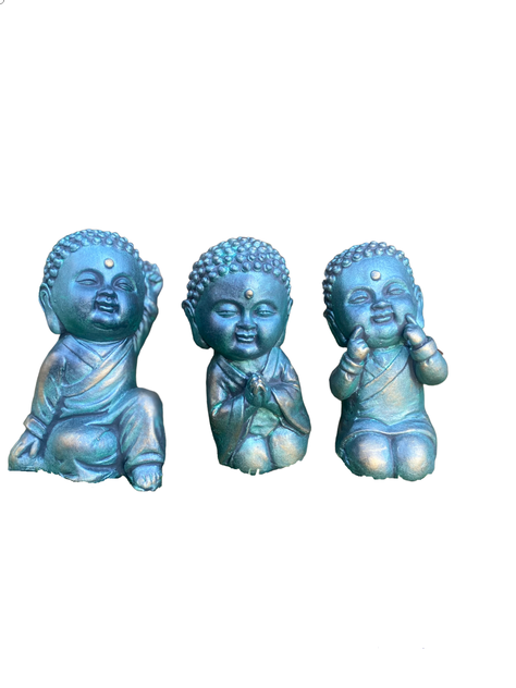 Buditas Amor/Fe/Paz Golden Blue 16 cm -0