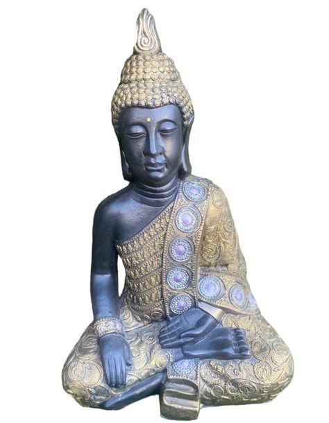 Buda Meditación Mudra Bhumisparsha Golden / Black 50 cm -0