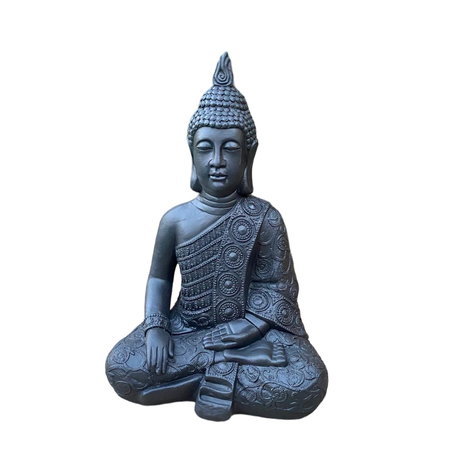 Buda Meditación Mudra Bhumisparsha Black 50 cm -0